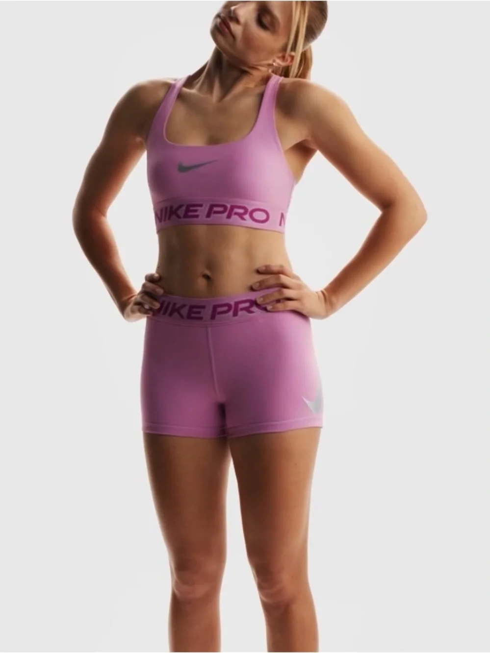 Pink Nike Pro Matching Set